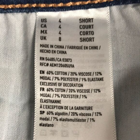 AMERICAN EAGLE Super Stretch X Jean Jegging Womens 4 SHORT Denim Leggings PETITE - Picture 8 of 12